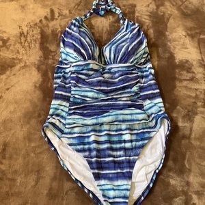 LaBlanca blue stripe suit.